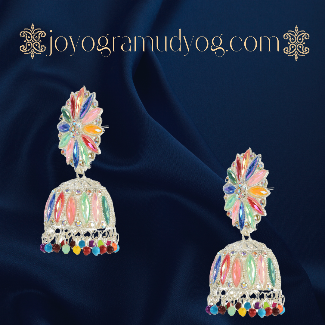 Vibrant Multicolored Jhumka Earrings