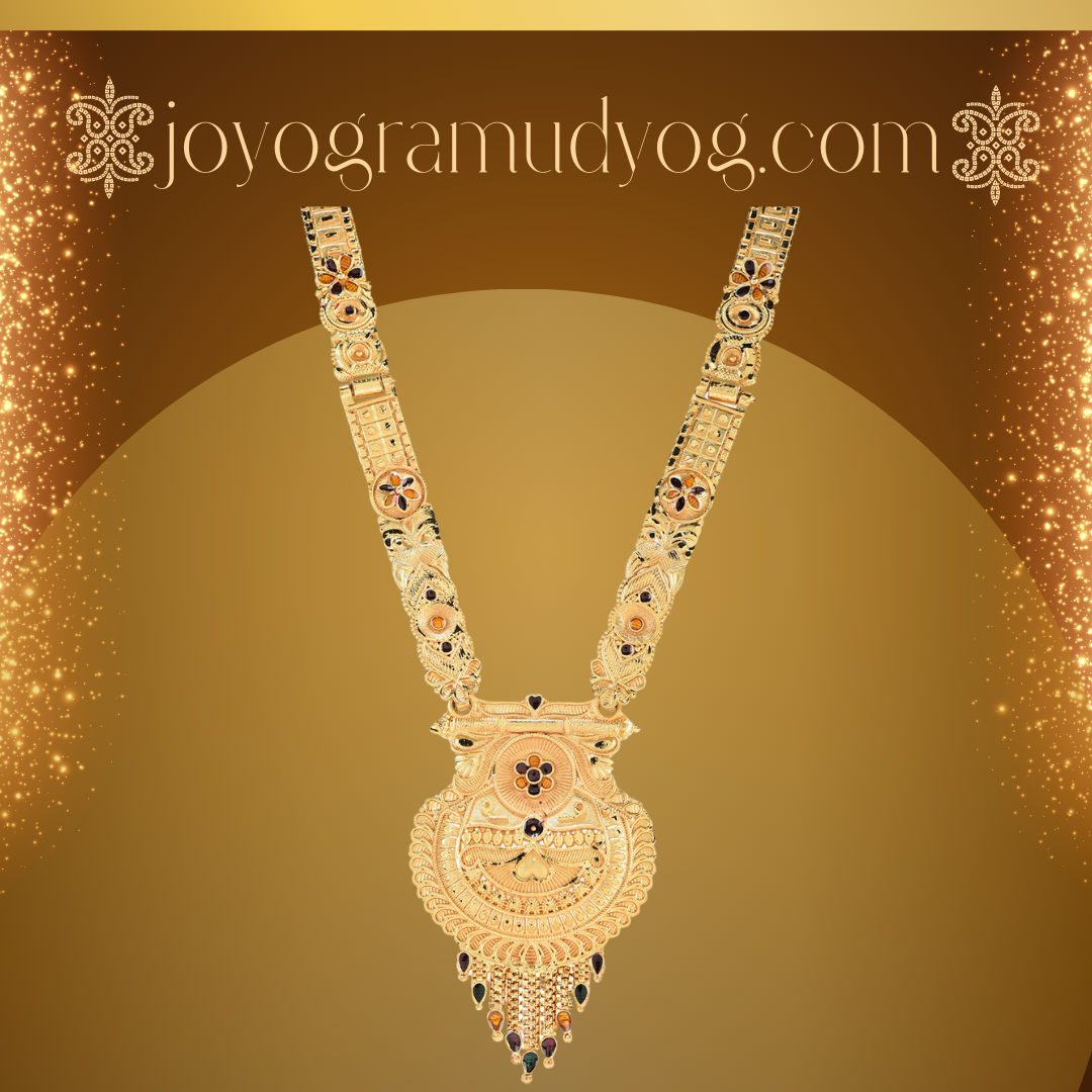 Exquisite Traditional Gold Necklace with Intricate Design